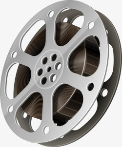 灰色轮子电影胶带圆盘图标高清图片