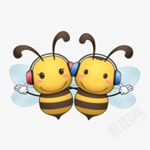 两只小蜜蜂png免抠素材_88icon https://88icon.com 动物 卡通 昆虫 蜜蜂 黄色