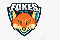 彩色狐狸徽章标志矢量图素材
