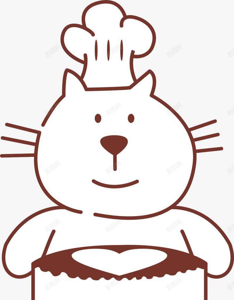 卡通猫咪烘焙师png免抠素材_88icon https://88icon.com 卡通烘焙师 手绘烘焙师 烘焙师 猫咪烘焙师