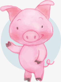 卡通创意小猪装饰插画素材