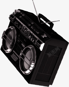 黑色怀旧的录音机双11素材