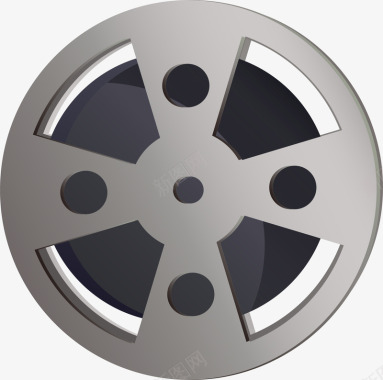 灰色动车电影节灰色电影圆盘图标图标