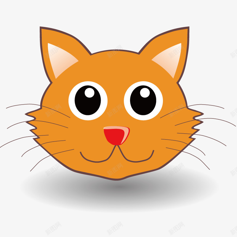 猫咪头矢量图ai免抠素材_88icon https://88icon.com 动物 卡通 矢量图