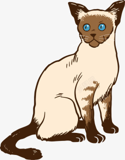 蓝眼睛猫咪手绘蓝眼睛猫咪高清图片