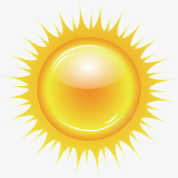 太阳阳光黄色矢量图素材