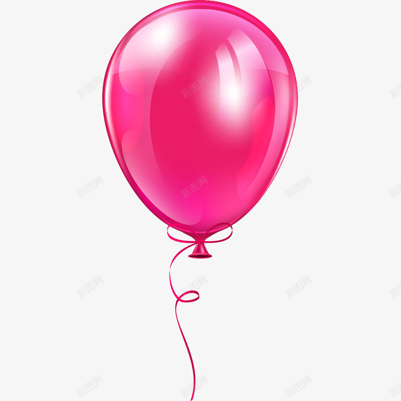 一只气球png免抠素材_88icon https://88icon.com 卡通 圆形 手绘 气球 漂浮 红色 绳子 装饰