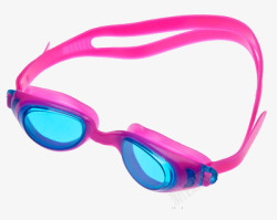 一只蓝色镜片的游泳眼镜素材