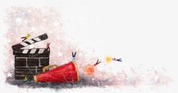 卡通手绘创意风景人物素材