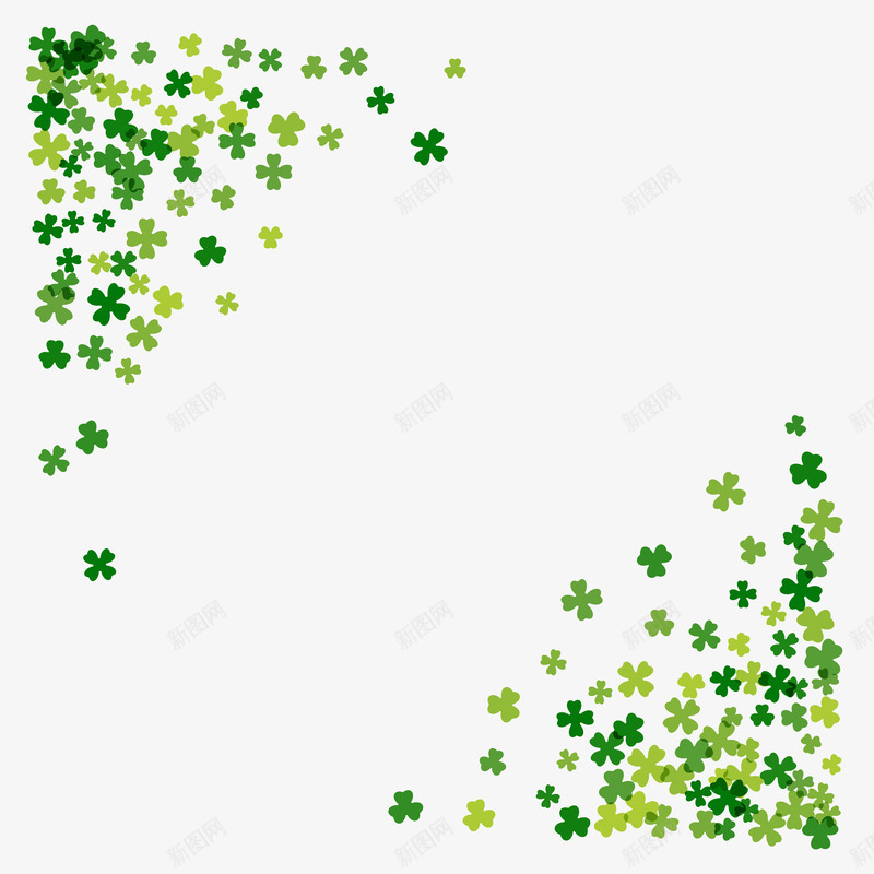 四叶草装饰png免抠素材_88icon https://88icon.com 四叶草 植物 矢量装饰 绿色 装饰