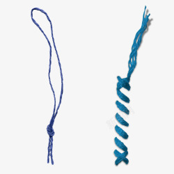蓝色简约绳子装饰图案素材