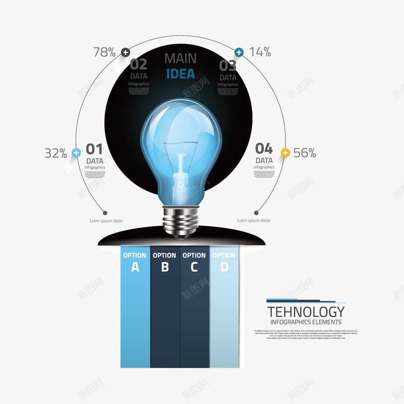 灯泡创意图案png免抠素材_88icon https://88icon.com ppt ppt素材 灯泡 矢量灯泡