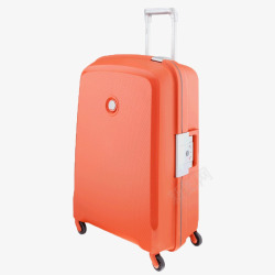 橘色行李箱橘色法国Delsey品牌高清图片