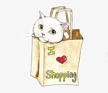 袋子里的猫png免抠素材_88icon https://88icon.com 可爱 手绘 猫咪 袋子