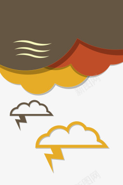 大图免抠云朵天气图标图标