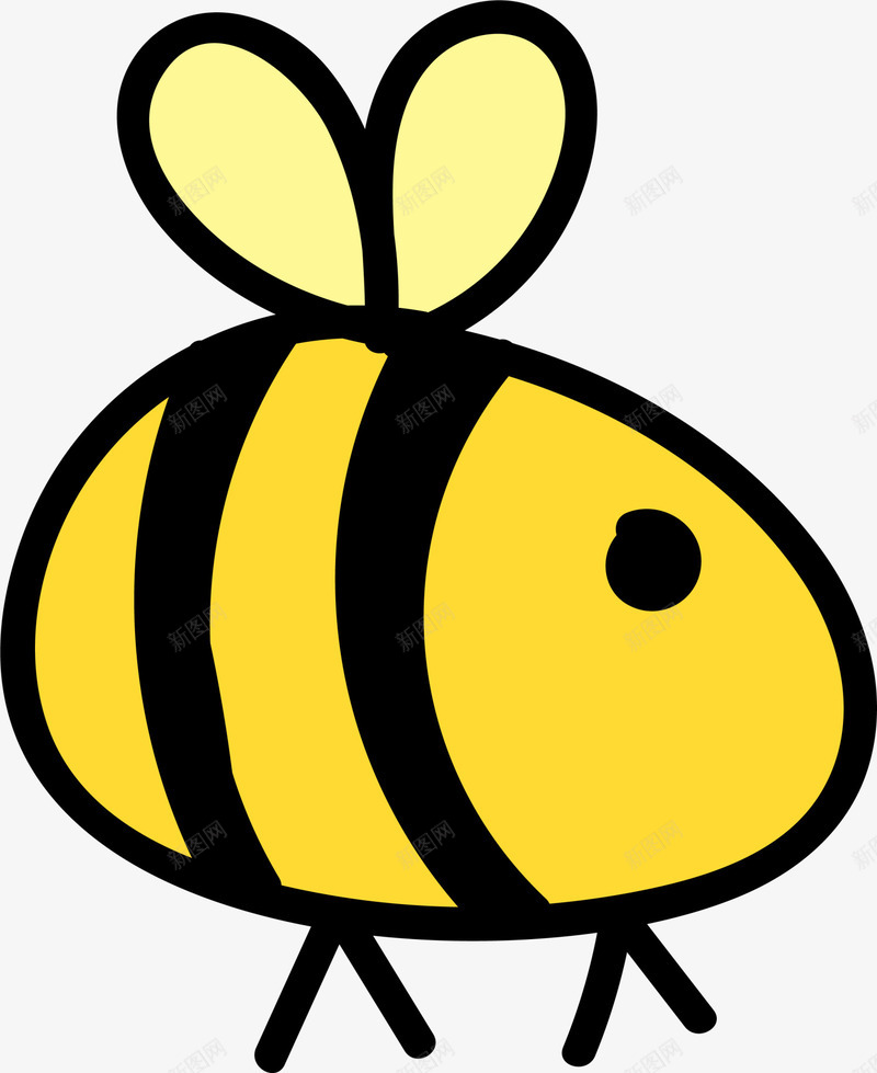 黄色卡通蜜蜂png免抠素材_88icon https://88icon.com 卡通飞虫 嗡嗡嗡 小蜜蜂 昆虫 虫子 装饰图案 黄色 黄色蜜蜂