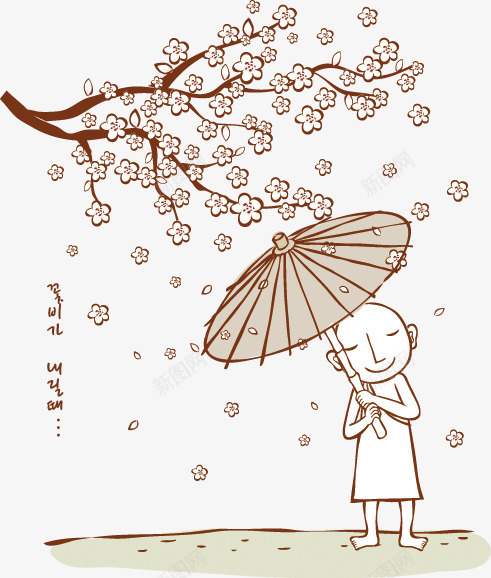 卡通下雨插画png免抠素材_88icon https://88icon.com 下雨 打伞 插画 雨伞