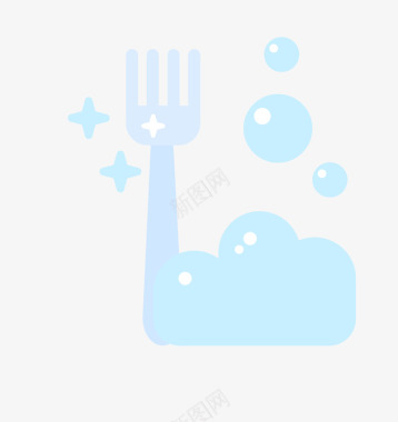 无毒餐具洗餐具清洁护理图标图标