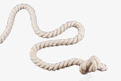 白色棉麻绳结素材