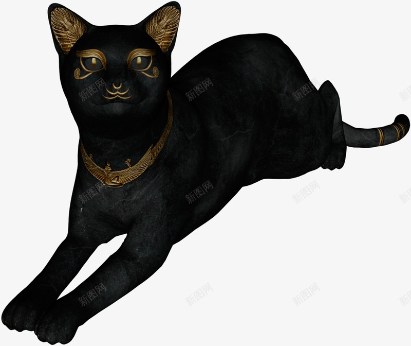 埃及猫咪png免抠素材_88icon https://88icon.com 伸懒腰黑猫 免抠 埃及 猫咪 素材 黑猫