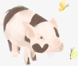 可爱小猪猪可爱的小猪猪元素高清图片