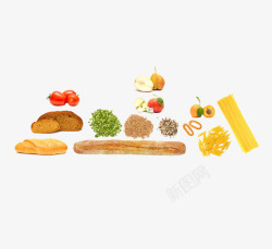 谷物蔬果食物图素材