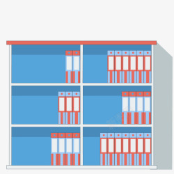 办公室文件柜子卡通图素材