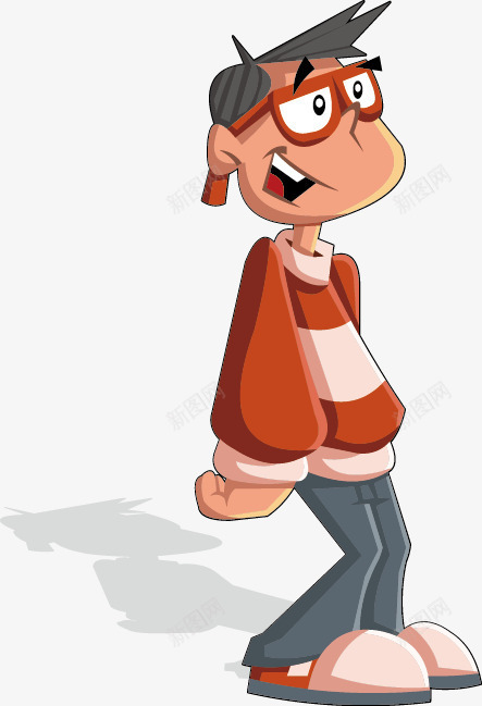 带着眼镜的卡通小矮人元素矢量图ai免抠素材_88icon https://88icon.com 卡通 可爱 小矮人矢量 眼镜 矢量图