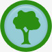 黑白树树symbly游戏化的徽章图标图标