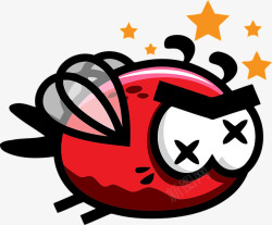 迷糊的蜜蜂插画素材