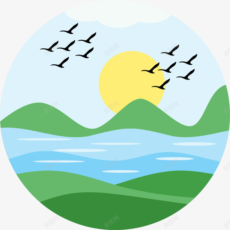 大海落日png免抠素材_88icon https://88icon.com PNG PNG背景 免抠 免抠背景 免费下载 大海落日 广告设计 手绘卡通 矢量手绘标签