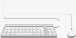 白色键盘鼠标矢量图素材