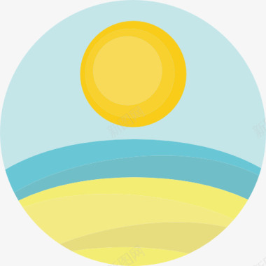 夏季太阳图标图标