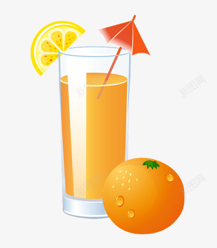 手绘橘子汁png免抠素材_88icon https://88icon.com 手绘 橘子汁 橘色 饮料