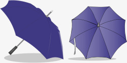 深蓝色雨伞两把雨伞高清图片
