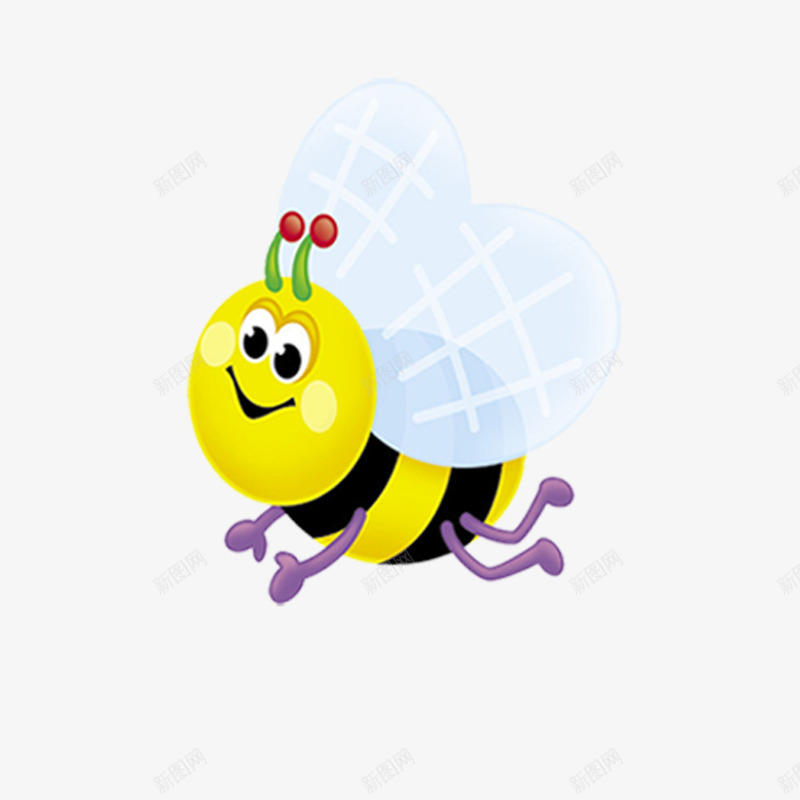 可爱卡通蜜蜂png免抠素材_88icon https://88icon.com 卡通 可爱 昆虫 蜜蜂
