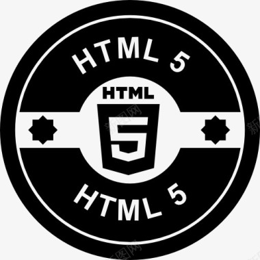 白色铜版纸HTML5复古的圆形徽章图标图标