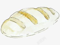 长款面包美味手绘可爱甜品面素材