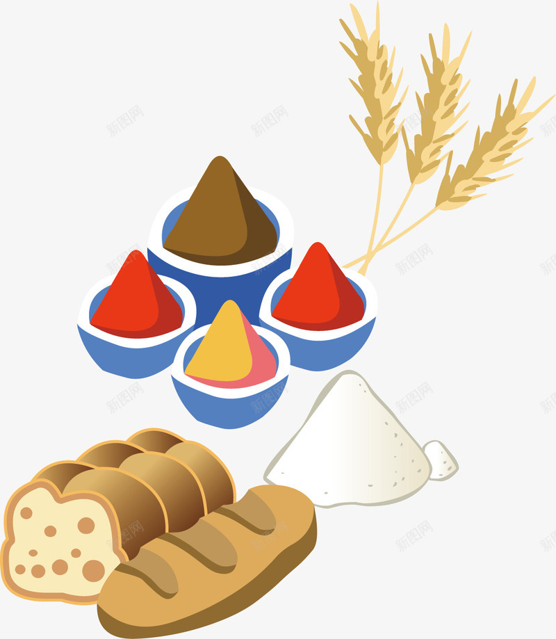 创意面粉食品图png免抠素材_88icon https://88icon.com 健康 小麦 面包 面粉 食品