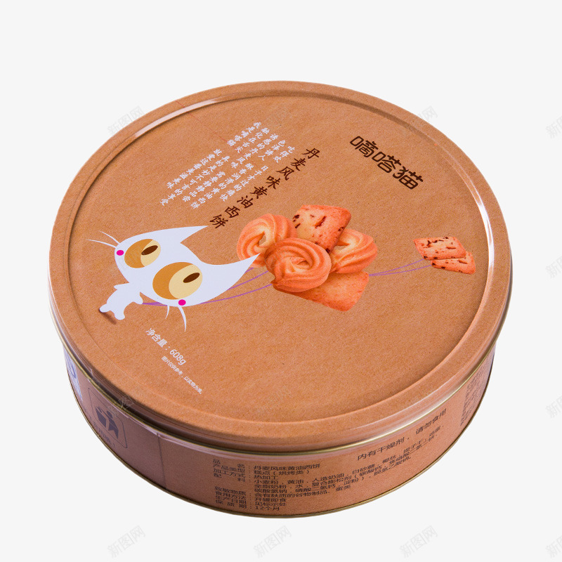 圆形铁盒猫咪饼干png免抠素材_88icon https://88icon.com 产品实物 圆形 猫咪饼干 铁盒