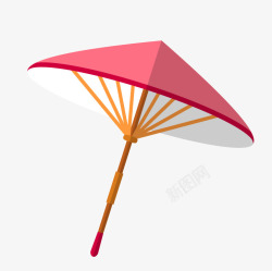 卡通粉色雨伞素材