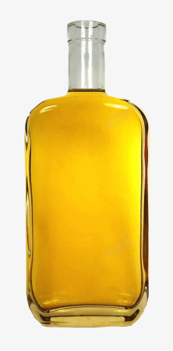 黄色液体瓶子素材