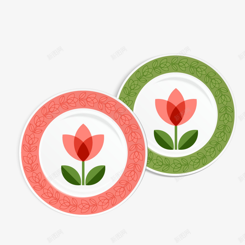 彩盘子png免抠素材_88icon https://88icon.com 宜家 小清新 花卉 餐具