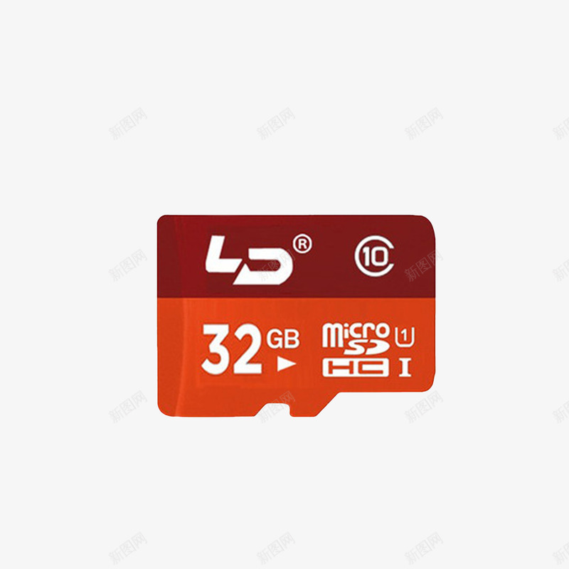 橘色暗红色手机内存卡png免抠素材_88icon https://88icon.com 32GB内存卡 32G内存卡 CLASS10等级 橘色暗红色 高速TF卡