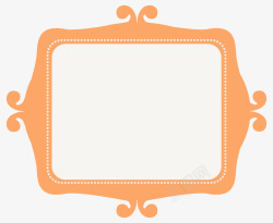 橘色相框可爱的边框高清图片