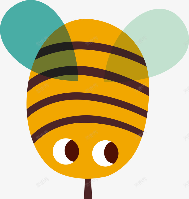 黄色卡通蜜蜂png免抠素材_88icon https://88icon.com 免抠PNG 卡通 可爱 昆虫 蜜蜂 装饰图案 黄色