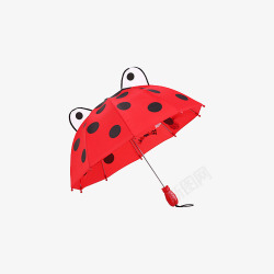 可爱红色儿童雨伞素材