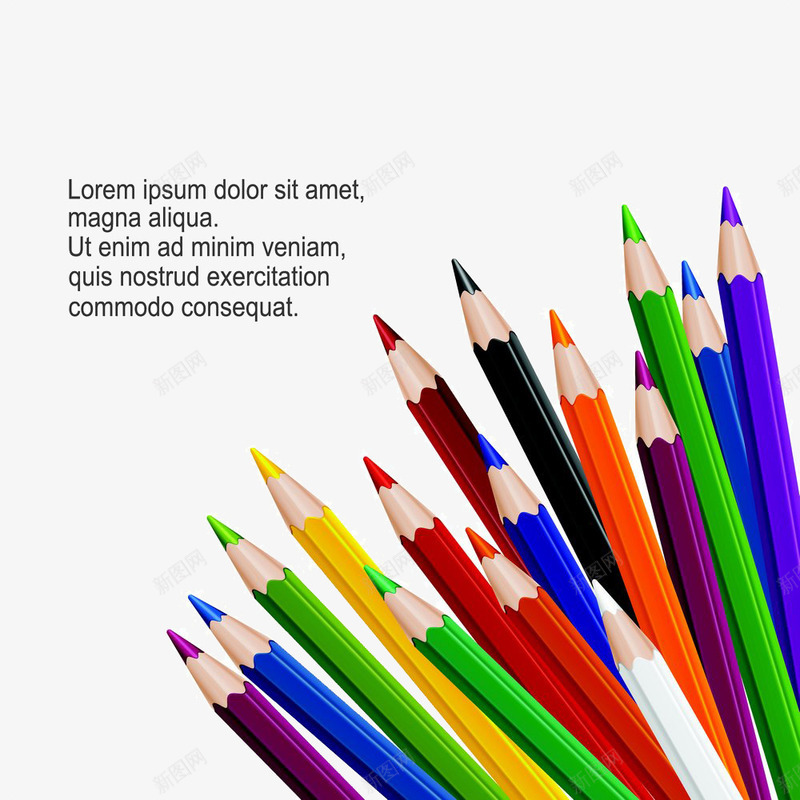 彩色铅笔背景png免抠素材_88icon https://88icon.com 彩色 文案 装饰图案 铅笔