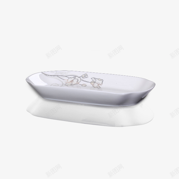 长方形深鱼白色盘骨瓷蒸烤全鱼盘png免抠素材_88icon https://88icon.com 产品实物 白盘子 陶瓷长盘子 餐具