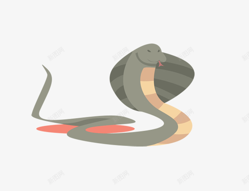 卡通眼镜蛇png免抠素材_88icon https://88icon.com 儿童风格 卡通 毒蛇 眼镜蛇 蛇